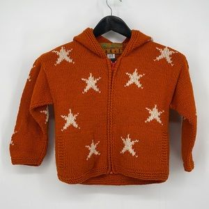 Nantu Famia Vintage Childrens Hand Made Wool Size 3 Hoodie Snowflakes